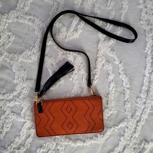 INC Small Brown/Black Crossbody